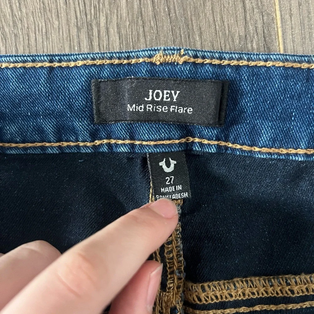 True Religion Dark Blue Flare Jeans - Picture 4 of 6